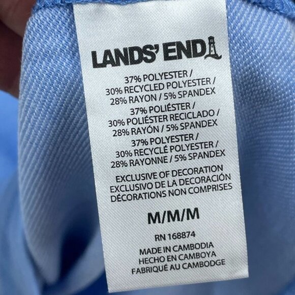 Lands End Mens Classic Fit Short Sleeve Tee Blue M a0106 - Picture 5 of 9